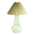 **Lampe en verre soufflé avec abat-jour plissé**